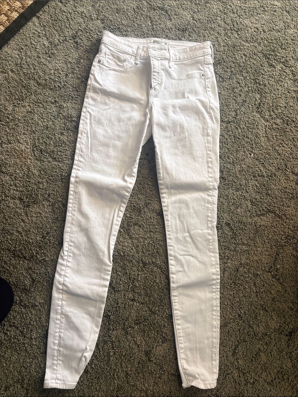 Abercrombie & Fitch White Super Skinny Jeans
